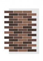 Панель АМК 300 Кирпич шоколад