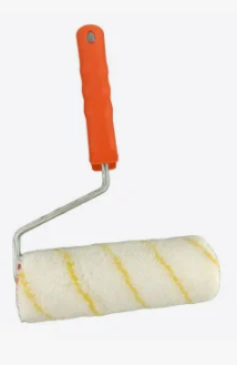 Валик эмаль алкид 150х15х12х6мм 800г/м2 полиамид желтая полоса Decor(30)