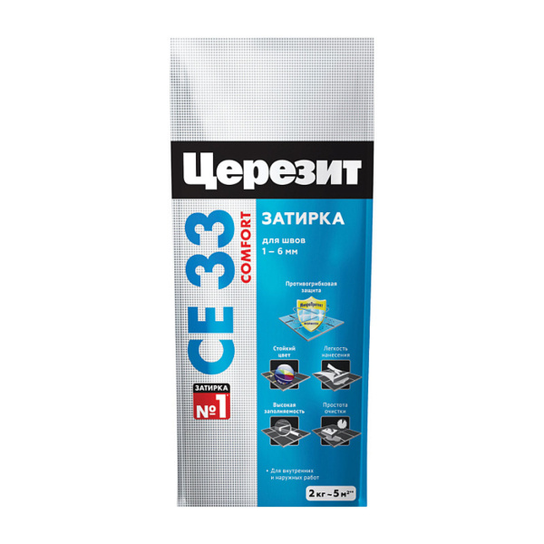 Затирка Ceresit СЕ33 № 04 серебристо-серый  2кг Henkel