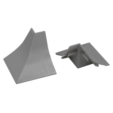 Плинтус для столешницы угол наружний металлик серебристый Идеал---