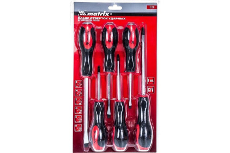 Набор отверток  6шт PH/SL ударные Matrix